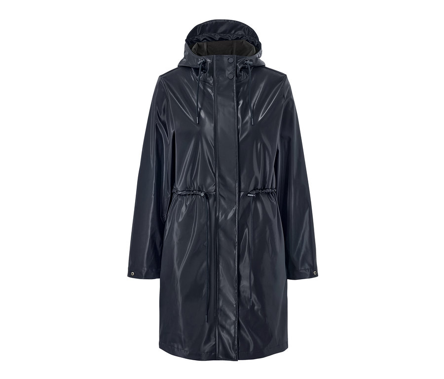 Regenmantel mit Glanz-Effekt.