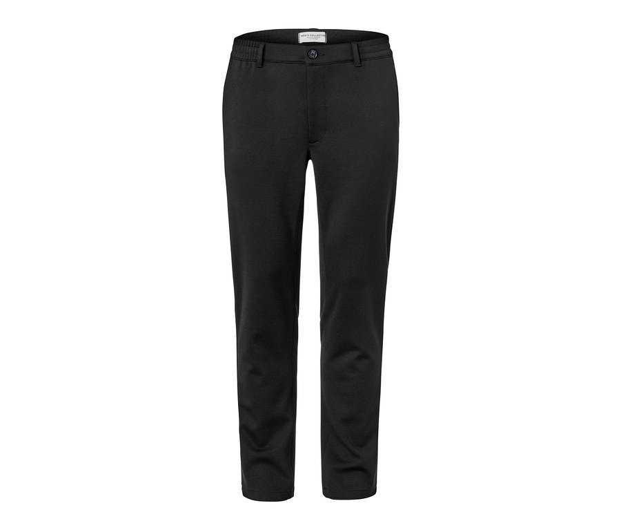 Schwarze Comfort-Stretch-Hose.