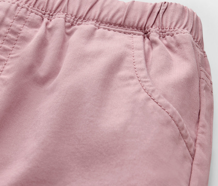 Detail der Kinder-Pull on pants ‒ Fit »Ella«, altrosa.