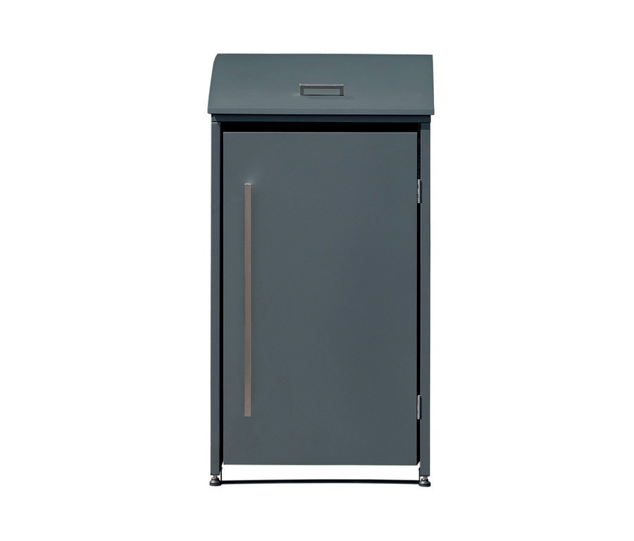 Graue Mülltonnenbox, 1er.