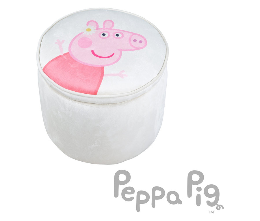 Weißer Hocker mit Peppa Pig Motiv