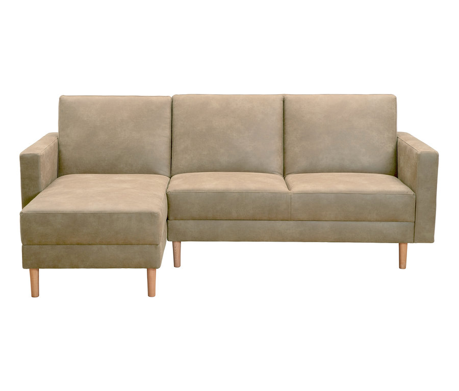 Federkern-Eckschlafsofa »Just More« mit Stauraumbank, sahara.