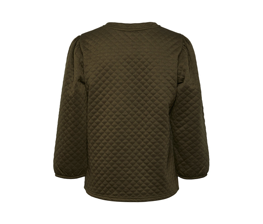 Rückansicht von Shirt in Steppoptik.