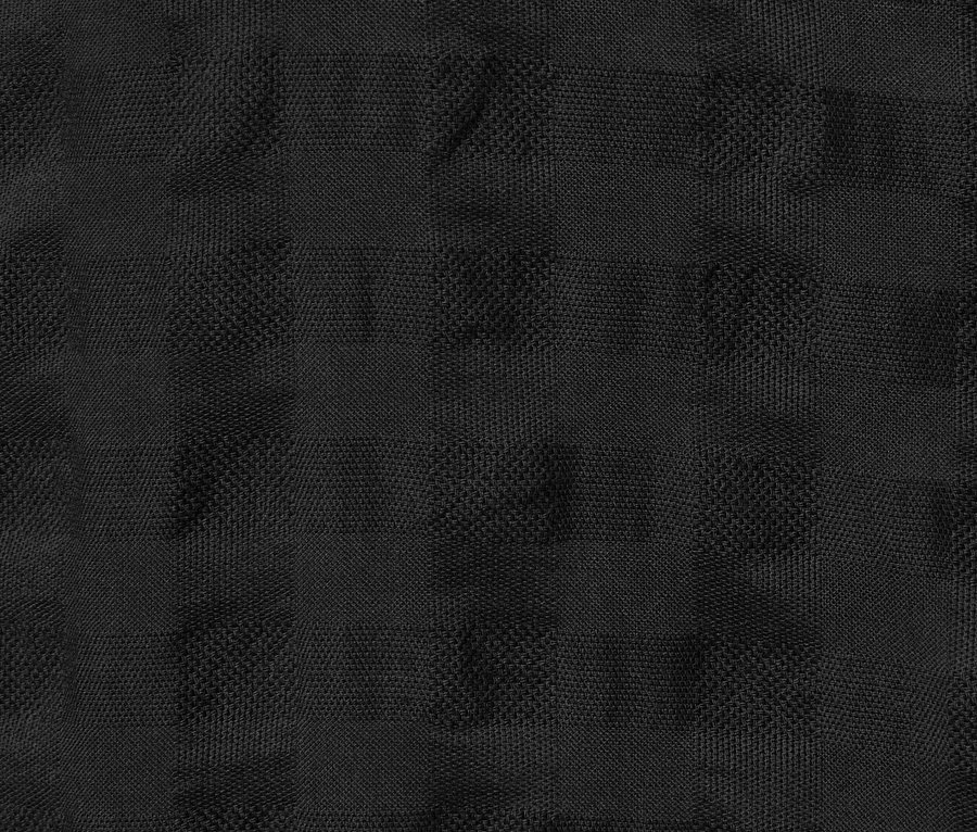 Detailaufnahme einer schwarzen Longtunika mit Webstruktur.