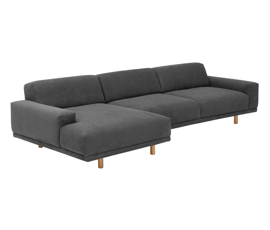 Ecksofa »Penelope«, dunkelgrau, links.