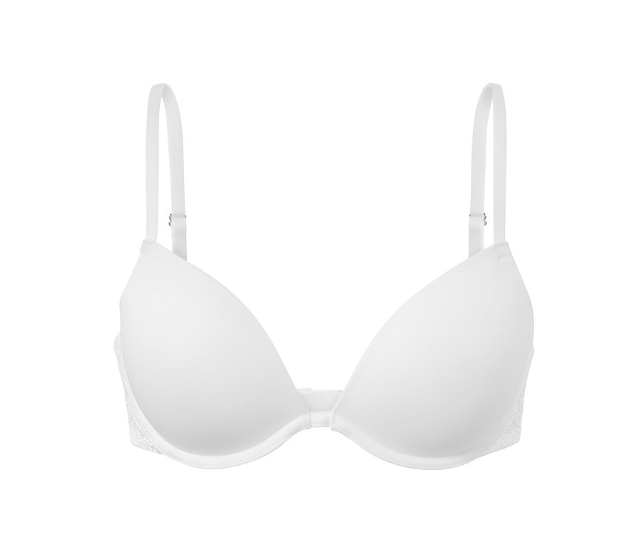 Weißer Push-up-BH.