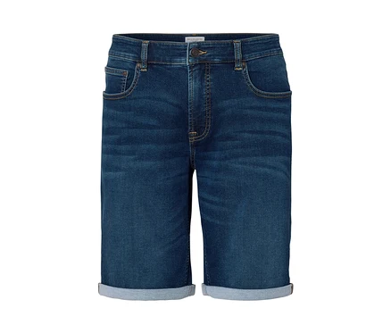 Blaue Comfort Jeans-Shorts.