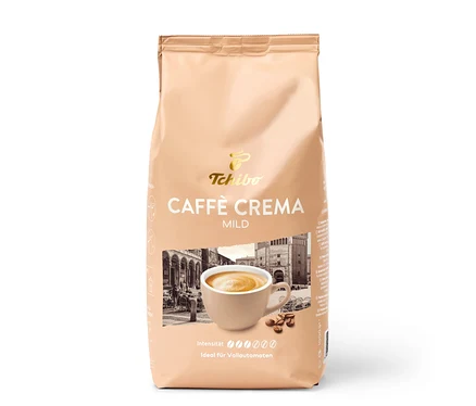 Eine Packung Caffè Crema Mild - 1 kg Ganze Bohne und ein Caffè Crema Bestseller-Set.