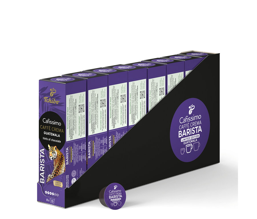 Packung Cafissimo BARISTA Caffè Crema Guatemala - 80 Kapseln.