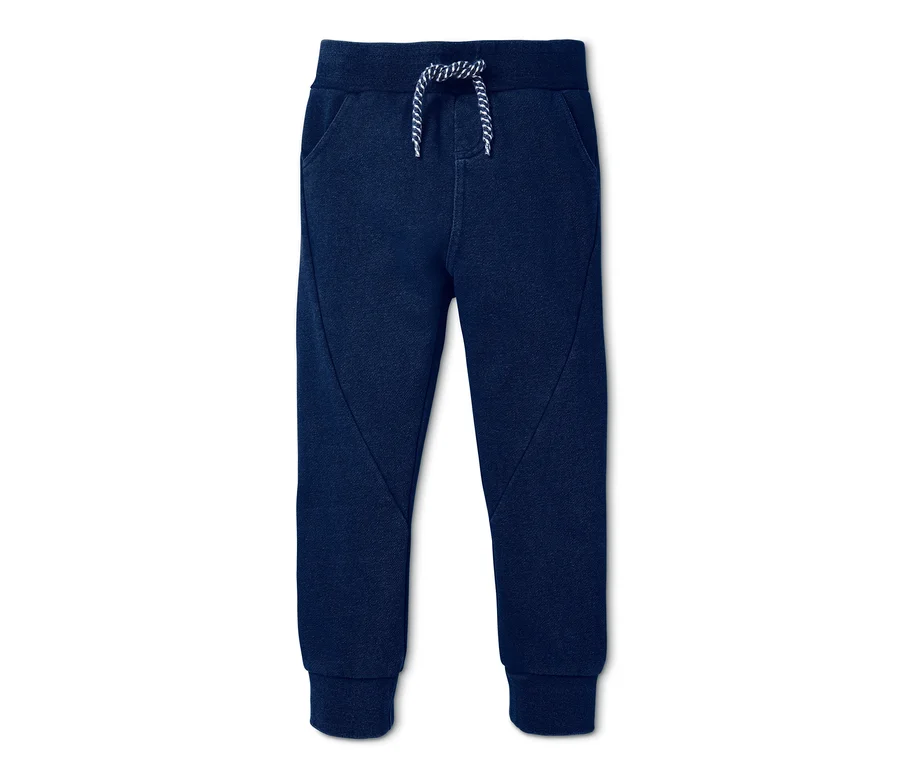 Dunkelblaue Sweathose mit Kordelzug.