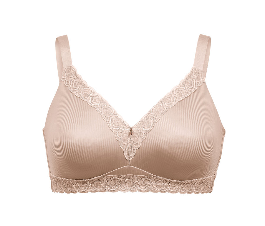 Beiger Soft-BH mit Spitze.