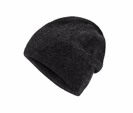 Detailaufnahme einer Strickmütze.