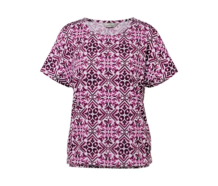 Bedrucktes Blusenshirt, berry.