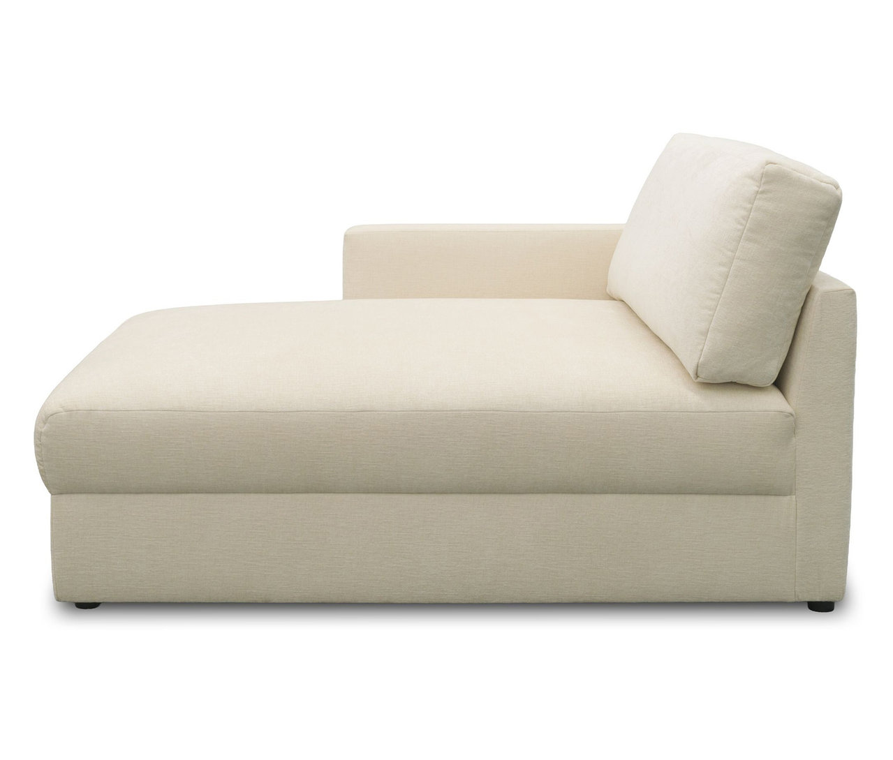 DOMO Longchair, linksbündig, creme.