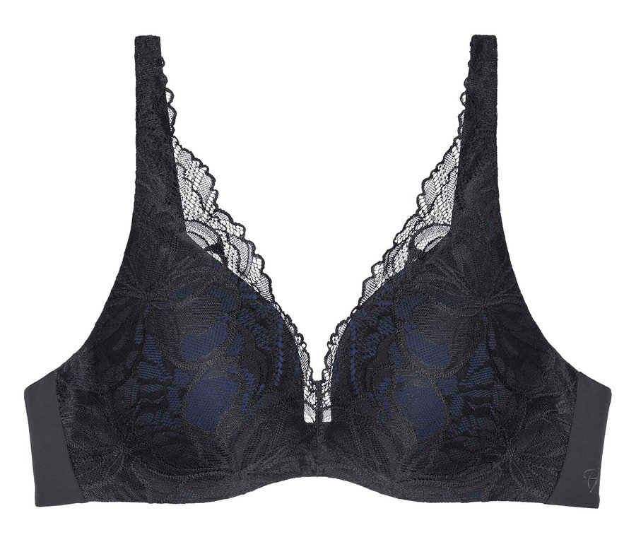 Schwarzer Triumph Body Makeup Illusion Lace WP BH mit Spitze.