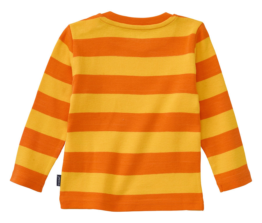 JAKO-O Streifenshirt, gelb-orange, von hinten.