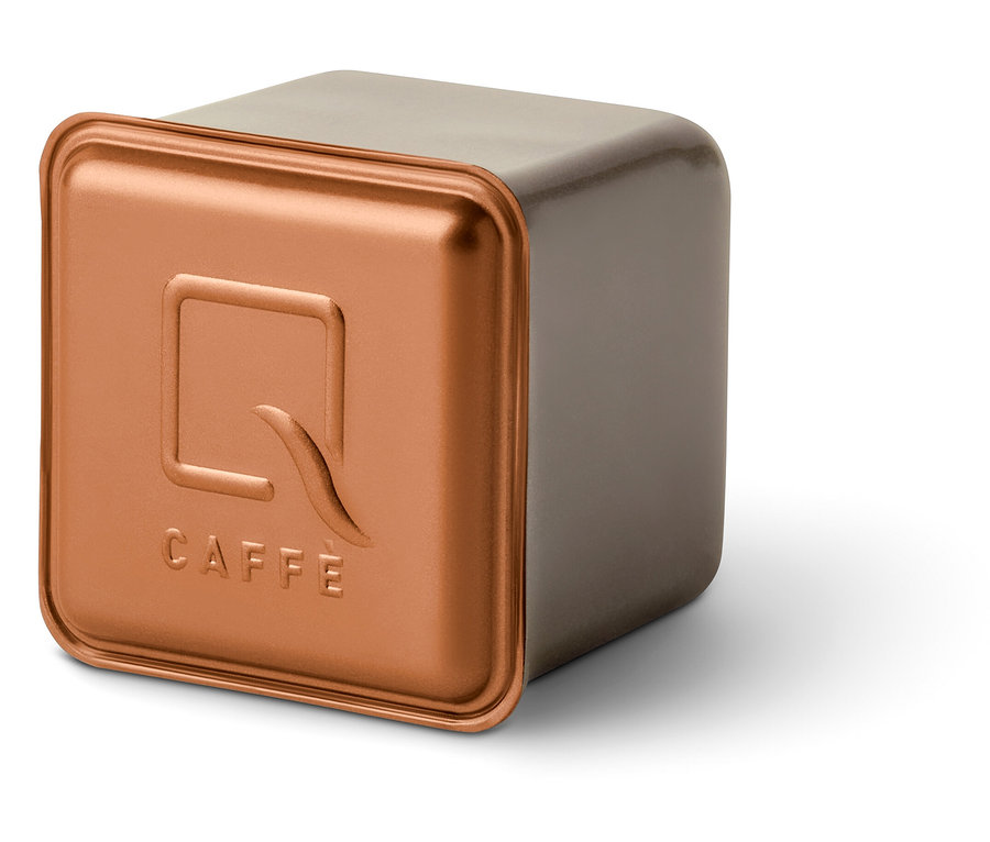 Eine Qbo Caffè BUNA ENTETA Kapselbox.