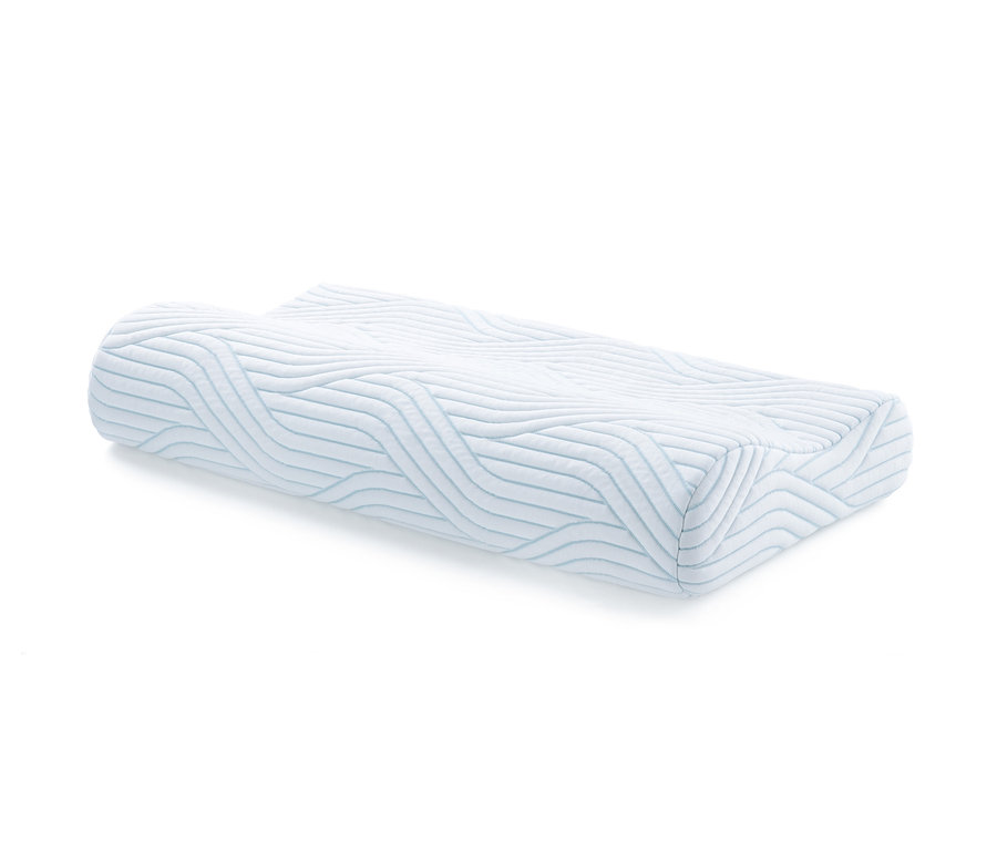 TEMPUR® Shape Queen SmartCool™ Schlafkissen mit Wellensteppung auf weißem Hintergrund.