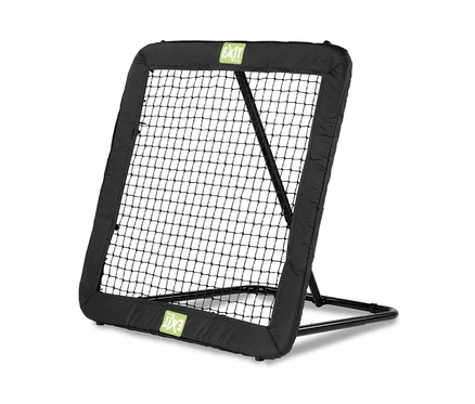 Ein schwarzer EXIT Fußball-Rebounder L mit Netz.