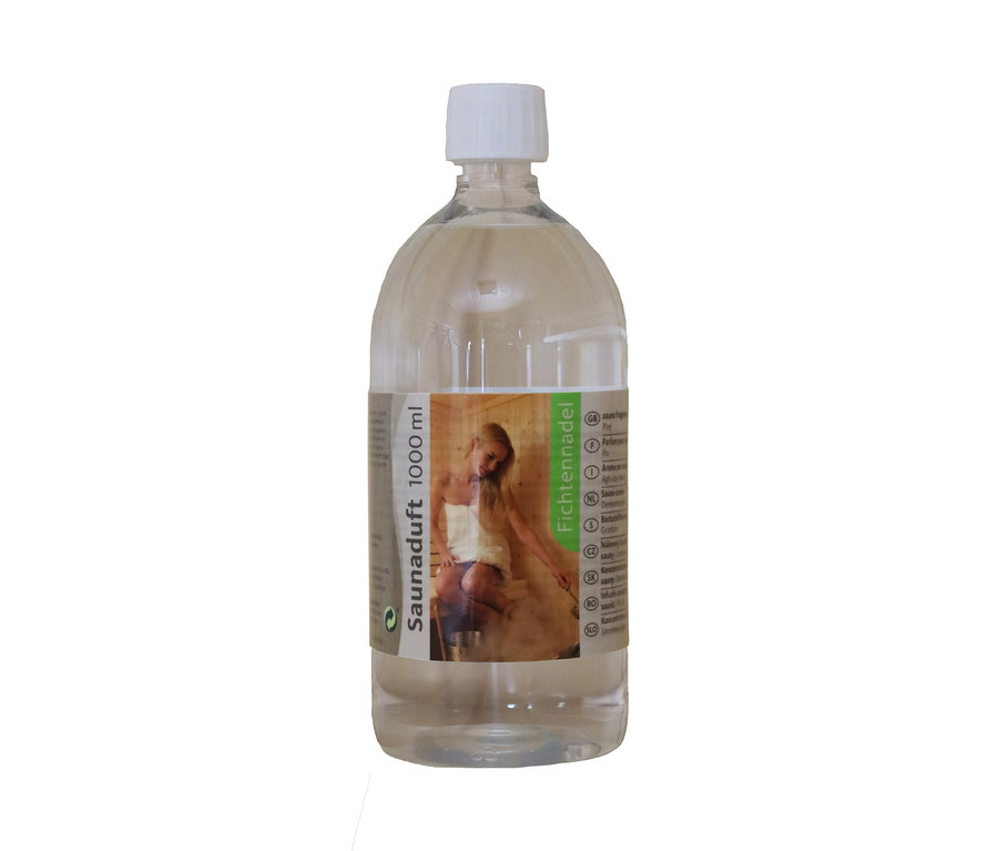 Klare Plastikflasche Karibu Saunaaufguss »Fichte«, ca. 1.000 ml.