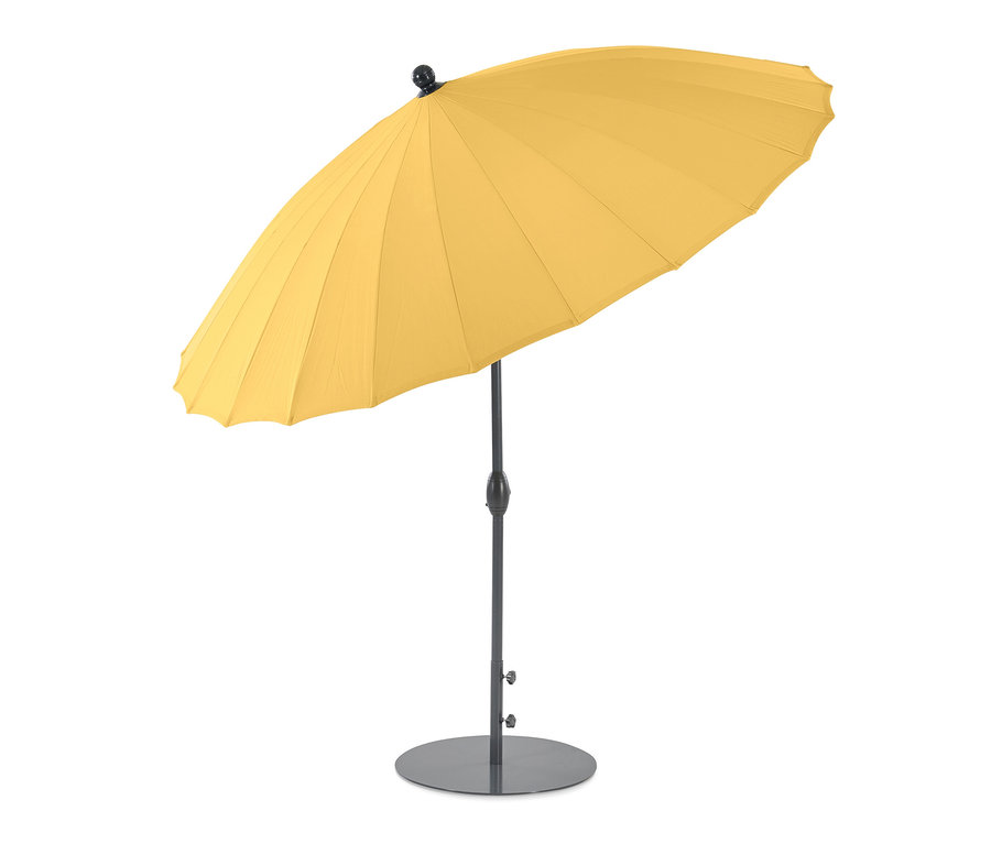 Gelber Leco Aluminium-Sonnenschirm »Shanghai«, Ø ca. 270 cm.