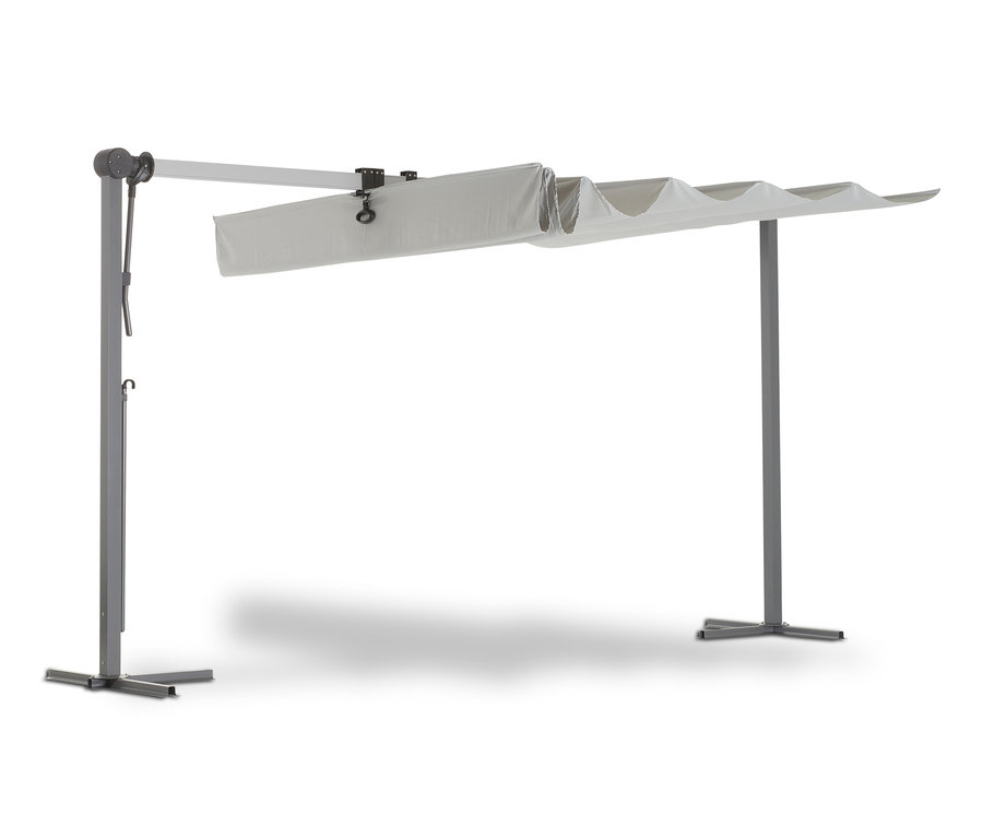 Helles graues Leco Sonnendach, 400 x 250 cm.