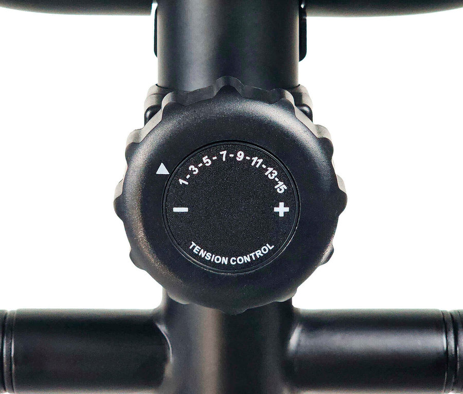 Nahaufnahme des Spannungsreglers des Christopeit Crosstrainer »CT 5«.