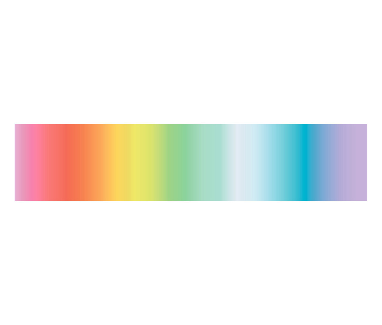 Farbverlauf von pink über rot, orange, gelb, grün, hellblau, blau bis lila.