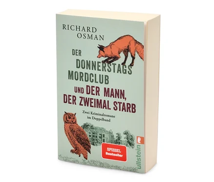 Buch von Richard Osman "Der Donnerstags Mordclub und der Mann, der zweimal starb".