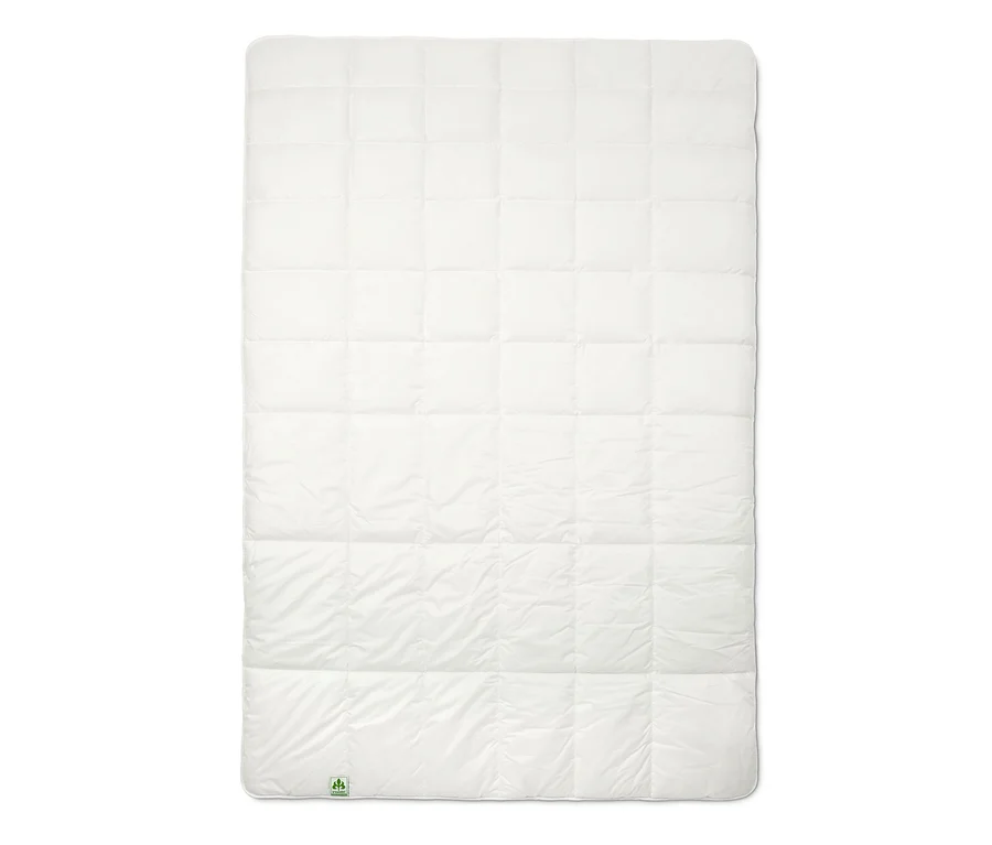 Eine weiße irisette® greenline Thermobett mit quadratischer Steppung.