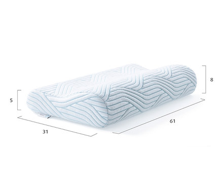 TEMPUR® Shape Queen SmartCool™ Schlafkissen S mit Maßangaben.
