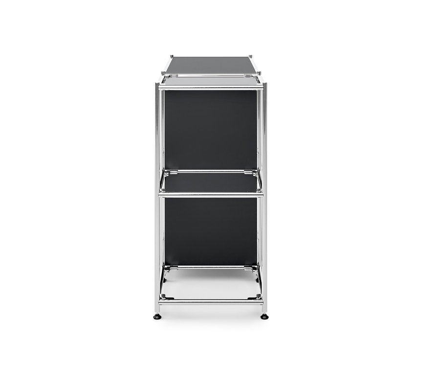 Schwarzes Sideboard Metall »CN3« mit 2 Klappenfächern.