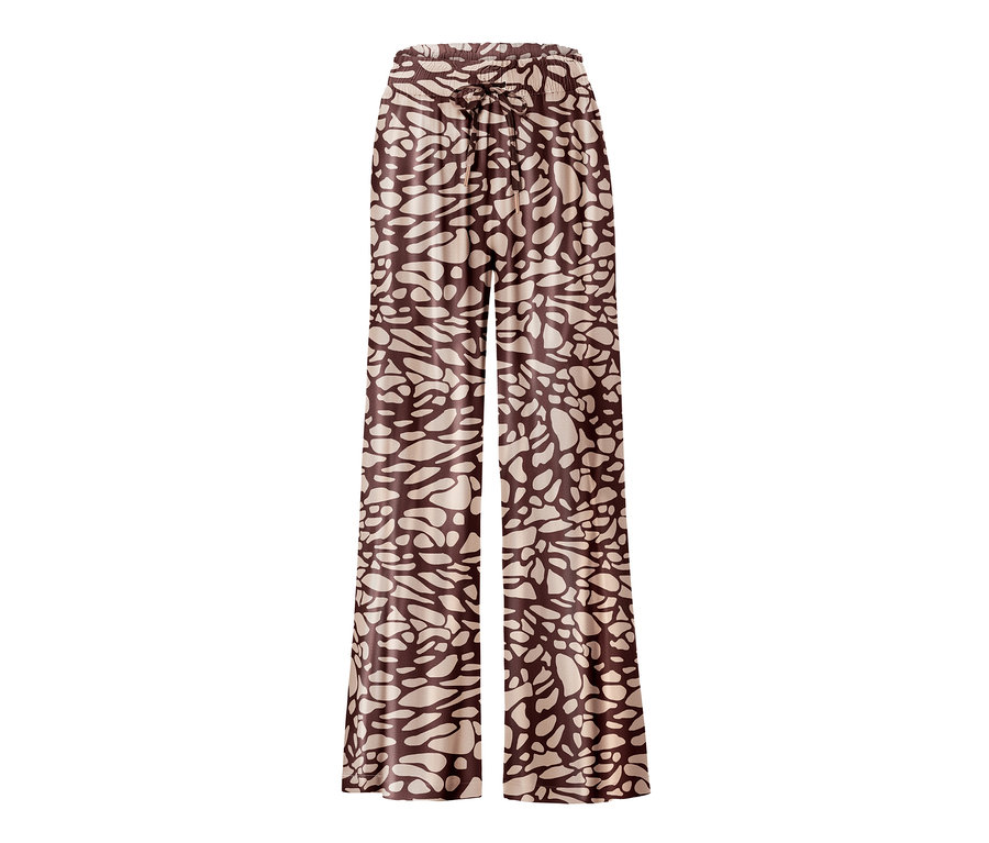 Braune, gemusterte Relaxhose.