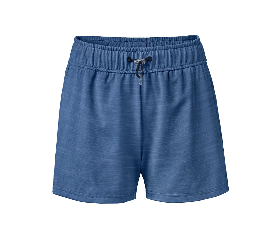 Blaue Funktionsshorts.