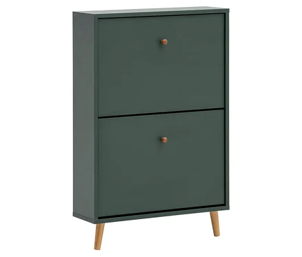 Schuhschrank »Bjarne«, 2 Klappen, waldgrün.
