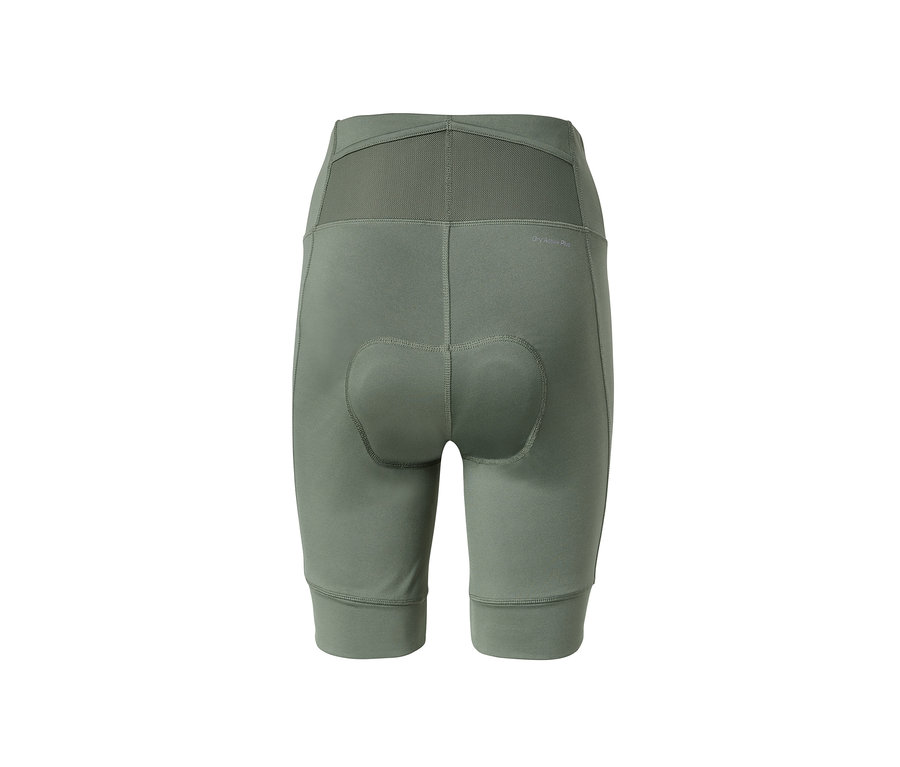 Khakifarbene Fahrradhose von hinten.