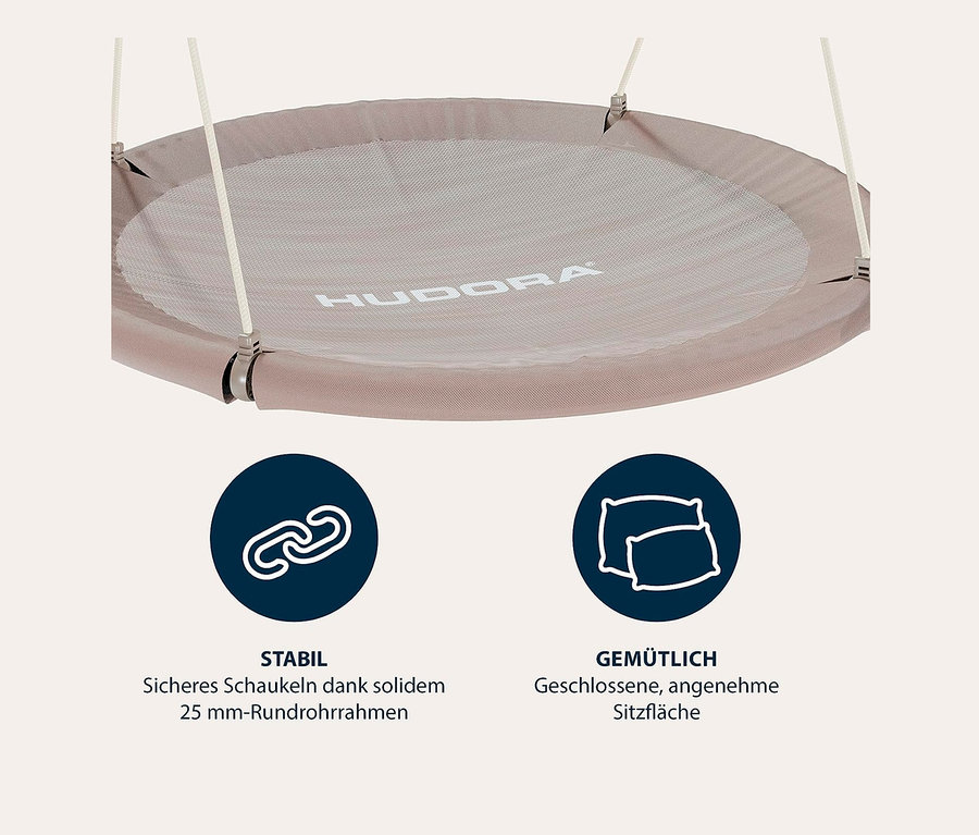 Beige HUDORA Nestschaukel »Lounge«, Ø 110 cm.