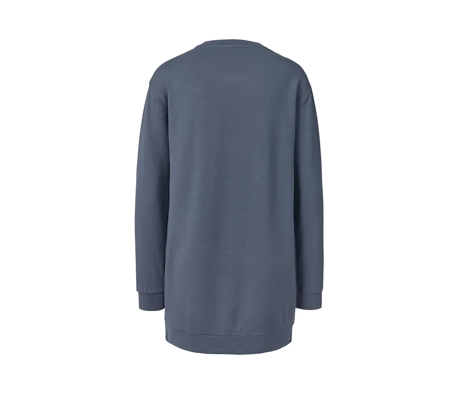 Blauer Leggings-Pyjama von hinten.