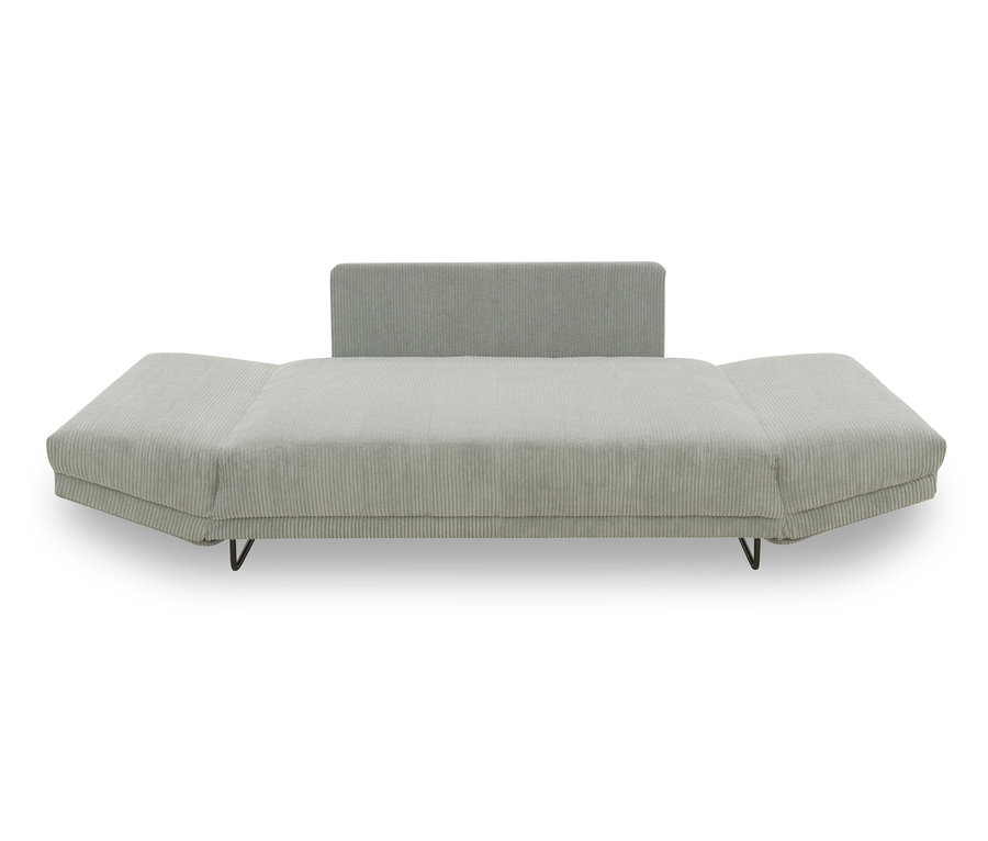 Graues DOMO collection Daybed »Molde Leif55« Tagesbett auf weißem Hintergrund.