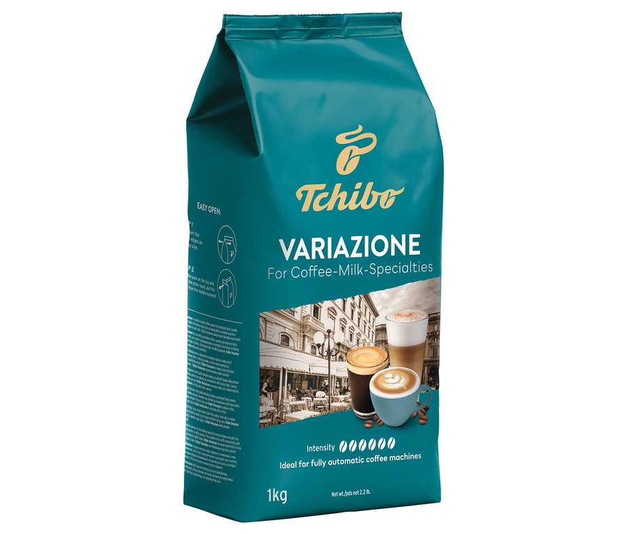 Eine Packung TC Variazione 1000g DACH EE WB Kaffeebohnen.