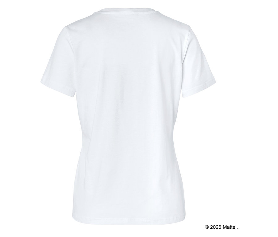 Rückansicht eines schlichten, weißen T-Shirts.