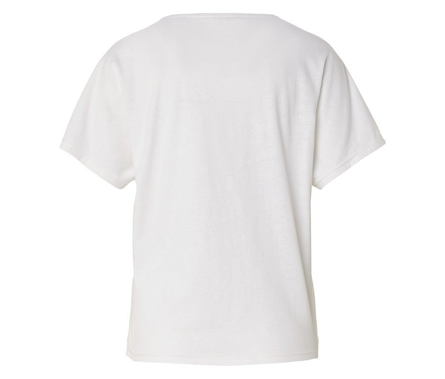 Rückansicht eines weißen T-Shirts.