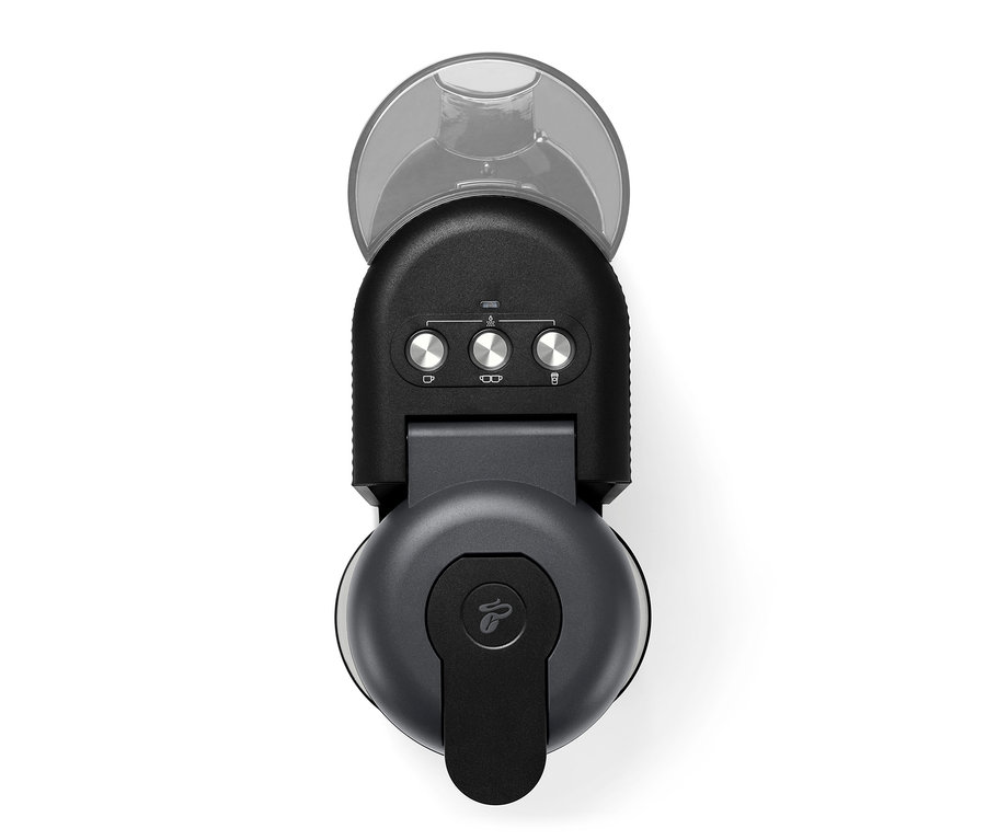 Detailansicht von oben der »Call me Pad« Kaffee Padmaschine Graphite.