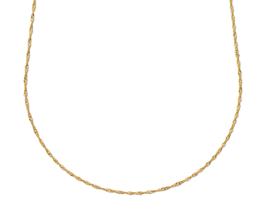 585 und 375 Gold Kette Singapur.