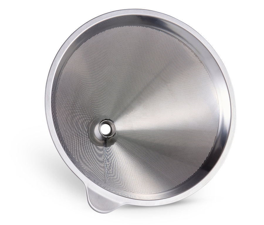Ein Metallsieb von BEEM Pour Over, 0,75 l, auf weissem Hintergrund.