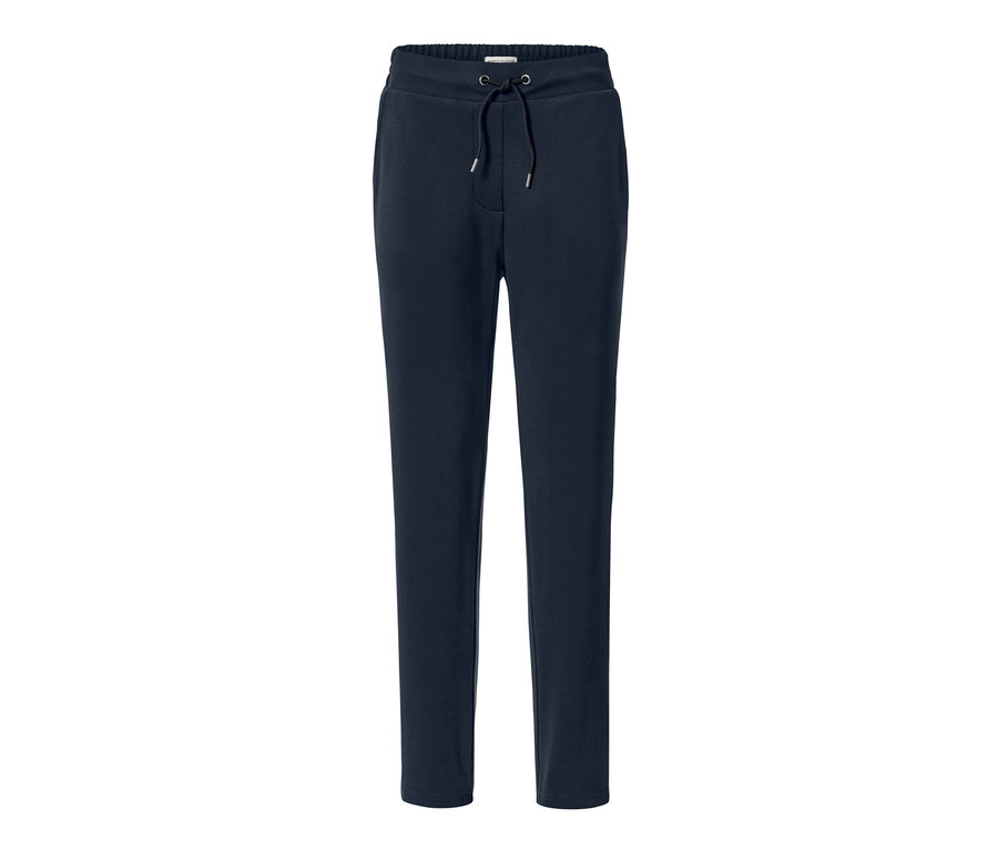 Marineblaue Joggpants mit Kordelzug in der Taille.