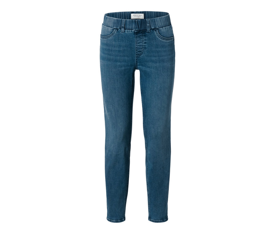 Blaue Treggings »Fit Nelly« auf weißem Hintergrund.