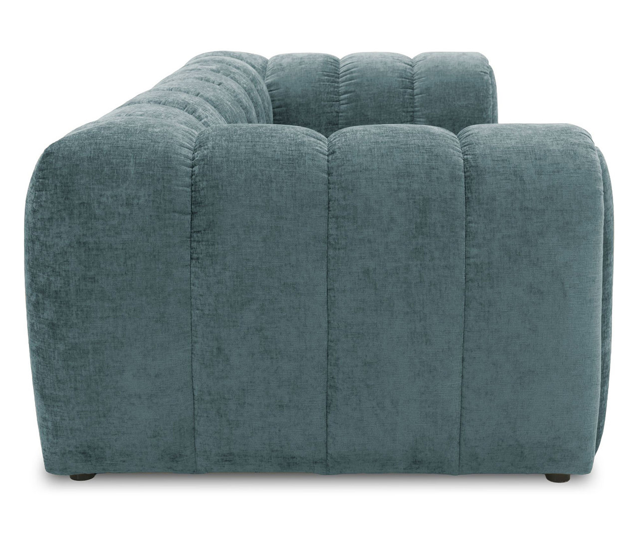 Detailansicht des breiten DOMO Bigsofa Sitzrasters in Ozean/Petrol.