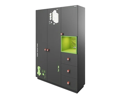 Grauer roba Minecraft Schrank mit Minecraft Motiven.