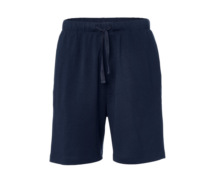 Eine marineblaue Shorty-Pyjama.
